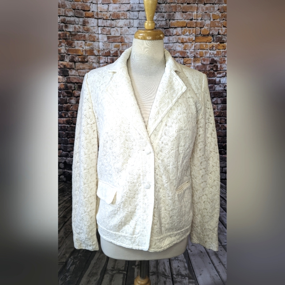 Dialogue Mesh Lace Blazer Jacket (030054-203)